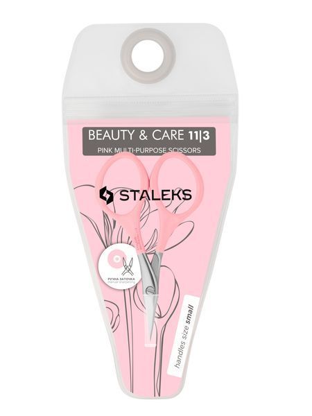 Ножницы универсальные STALEKS BEAUTY and CARE 11 TYPE 3 розовые, SBC-11/3 SBC-11/3 фото