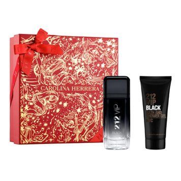Carolina Herrera 212 VIP Black парфумований набір для чоловіків (edp 100ml+sh/gel 100ml) 8411061122495 фото
