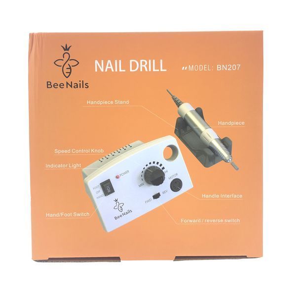Фрезер для манікюру та педикюру Bee Nails BN-207, 30 Вт, 45000 об/хв BN-207 фото