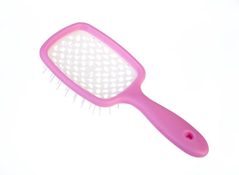Расческа для волос матовая Cecilia Super Hair Brush розовая KSB-121 фото