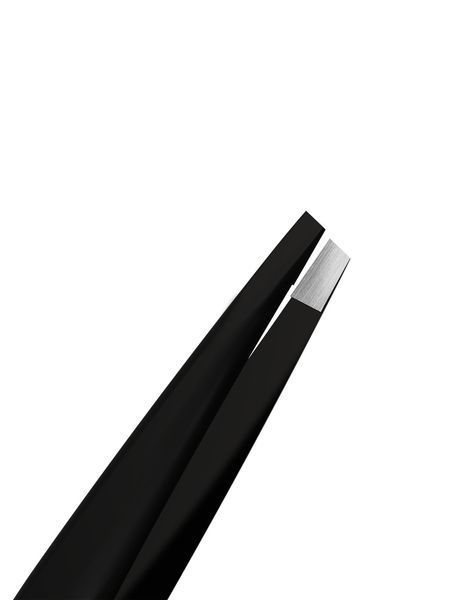 Пінцет для брів Staleks Pro Expert 11 Type 4 Black, вузький скошений (4820241063154) TE-11/4b фото