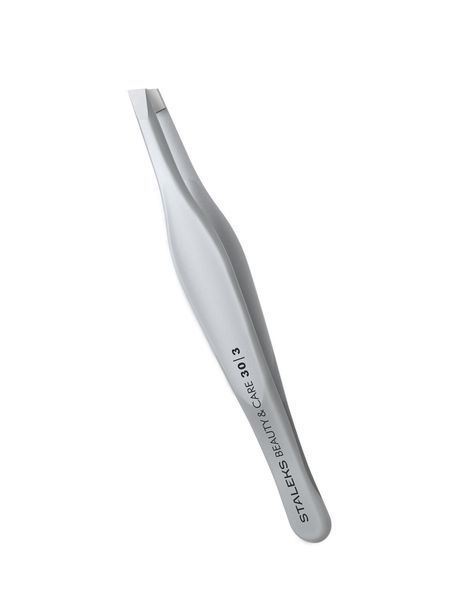 Пінцет для брів Staleks Beauty&Care 30 Type 3, широкий скошений (4820121591869) TBC-30/3 фото