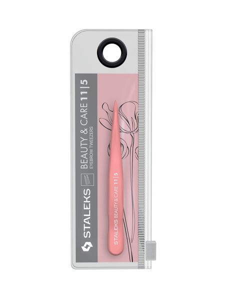 Пінцет для брів Staleks Beauty&Care 11 Type 5, точковий (4820121593672) TBC-11/5 фото