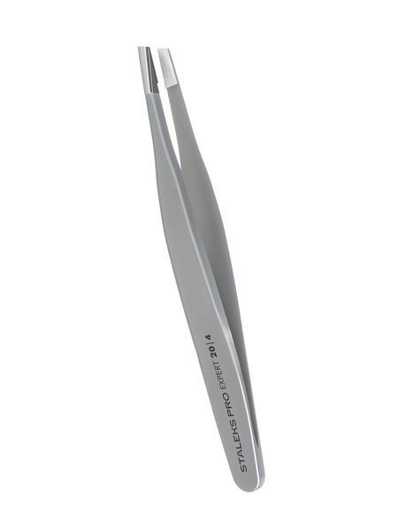 Пінцет для брів Staleks Pro Expert 20 Type 4, вузький скошений (4820121592590) TE-20/4 фото